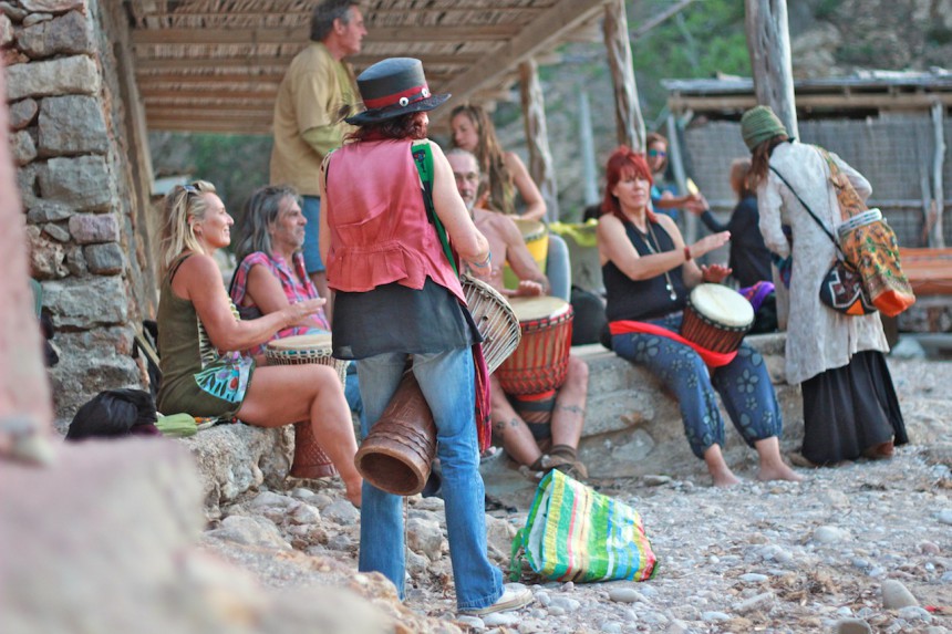 Cala Benirras Ibiza hippies hippie beach
