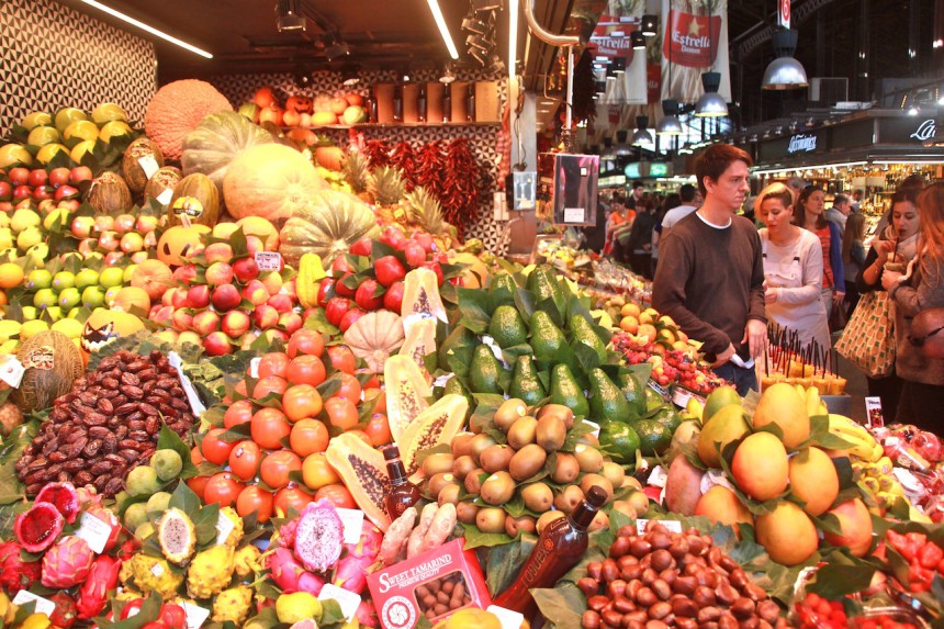 Food markt La Boqueria Barcelona