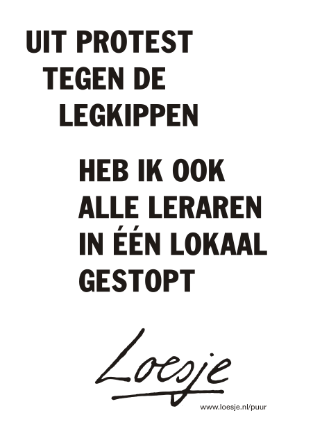 Loesje Puur! uit eten spreuk biologisch horeca fairtrade restaurants duurzaam