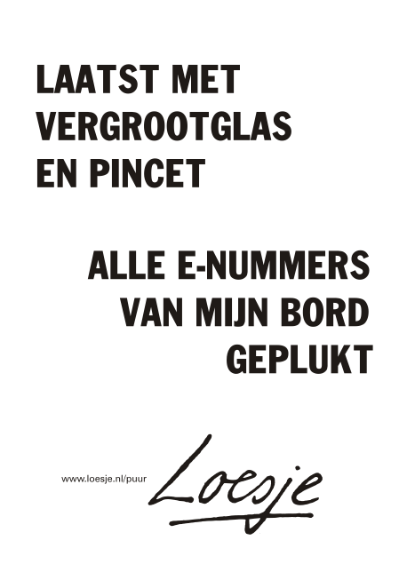 Loesje spreuken Puur! uit eten spreuk biologisch horeca fairtrade restaurants duurzaam