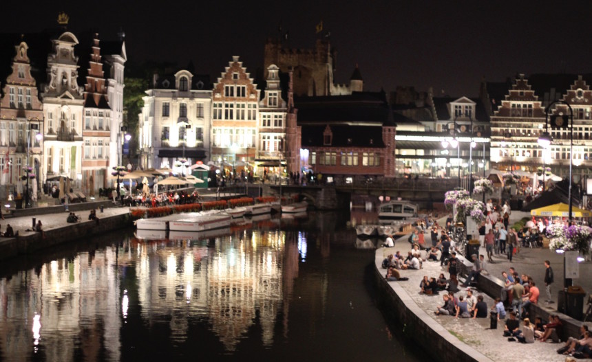 Gent Graslei historische binnenstad Leie Vlaanderen België
