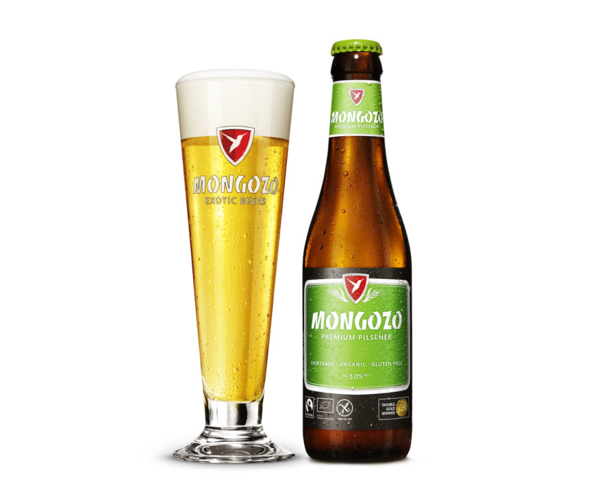 Mongozo Premium Pilsener biologisch fairtrade glutenvrij bier