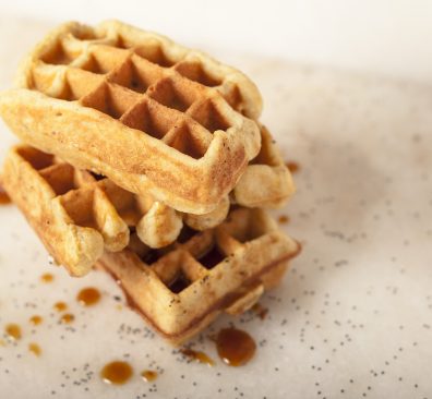 Vegan wafels met maanzaad