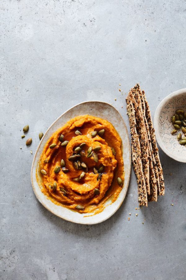 Hummus met pompoen Hemelse hummus kookboek