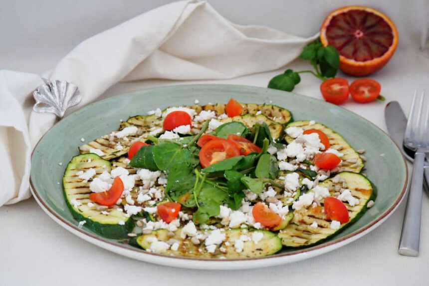 Courgette carpaccio met feta