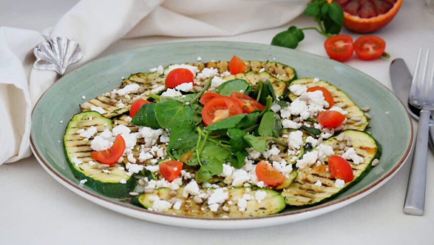 Courgette carpaccio met feta