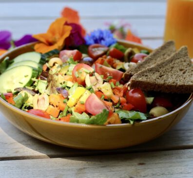 Salade met gegrilde groenten